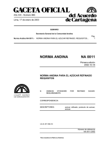 Gaceta Oficial 886 - Norma Andina NA 0011 - Intranet