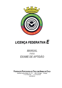 manual para exame de aptidão - Federação Portuguesa de Tiro