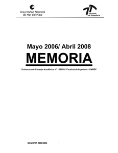 Mayo 2006/ Abril 2008 - Facultad de Ingeniería