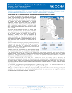 Colombia – Emergencia por Deslizamiento Vereda la Camacha