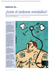 ¿Existe el síndrome metabólico?