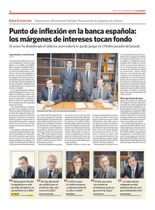 Punto de inflexión en la banca española: los márgenes de intereses
