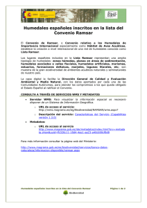 Humedales españoles inscritos en la lista del Convenio Ramsar