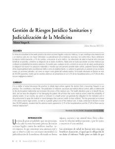 Gestión de riesgos jurídico-sanitarios y judicialización de la medicina