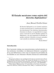 El Estado mexicano como sujeto del derecho diplomático1