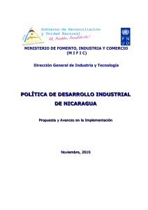 política de desarrollo industrial de nicaragua