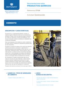 cemento productos químicos - Seguridad y Salud Ibermutuamur