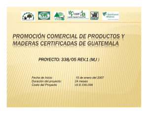 promoción comercial de productos y maderas certificadas de