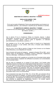 Resolución 1023 de 2004 - Ministerio de Comercio, Industria y