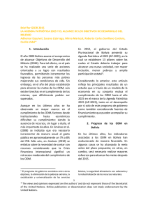 Brief for GSDR 2015 LA AGENDA PATRIÓTICA