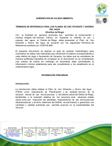 (PUEAA) Cortolima - Distritos de Riego y Asociaciones de Usuarios