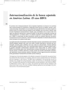 Internacionalización de la banca española en América Latina. El