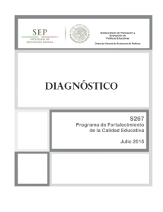 Diagnóstico del Programa S244 Inclusión y Equidad Educativa