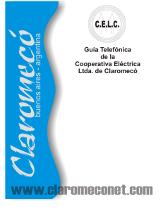 Guía telefónica de Claromecó
