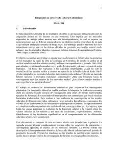 Integración en el Mercado Laboral Colombiano: 1945
