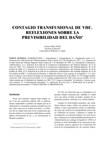 contagio transfusional de vhc. reflexiones sobre la previsibilidad del