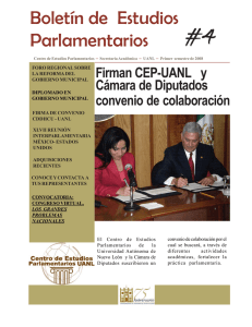 Boletín CEP No. 4 del Centro de Estudios Parlamentarios