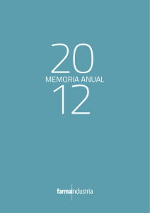 Memoria anual 2012 - Sistema de Autorregulación de Farmaindustria