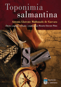 toponimia salmantina - Diputación de Salamanca