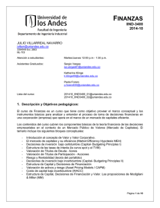 finanzas - Universidad de los Andes