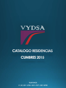 Catálogo Residencias Cumbres 2015