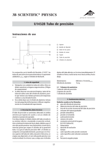 3B SCIENTIFIC® PHYSICS U14328 Tubo de precisión