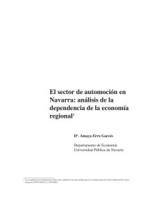 El sector de automoción en Navarra - Gobierno