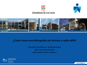 Normas APA - Biblioteca - Universidad de Los Lagos