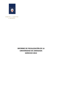 Informe de Fiscalización de la Universidad de Zaragoza Ejercicio