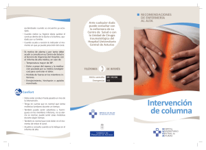 Intervención de columna - Hospital Universitario Central de Asturias