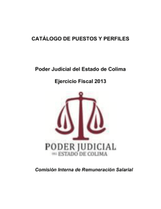 CATÁLOGO DE PUESTOS Y PERFILES Poder Judicial del Estado