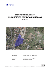 proyecto complementario urbanizacion del sector santa ana