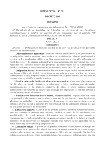 Decreto 190 de 2003 - Instituto Nacional de Medicina Legal y