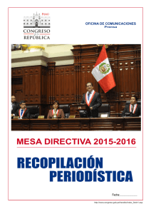 recopilación periodística - Congreso de la República