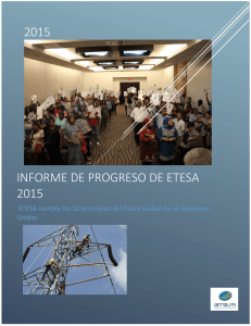 Informe de Progreso de etesa 2015