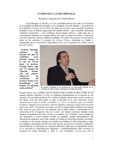 Entrevista a Aloisius Miraglia