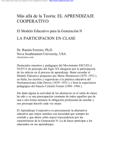 Mas allá de la Teoría: EL APRENDIZAJE COOPERATIVO