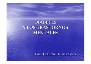 diabetes y los trastornos mentales