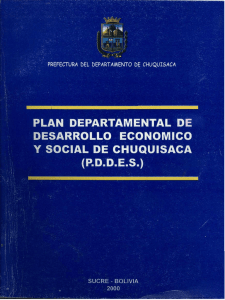 plan departamental de desarrollo economico y social de chuquisaca