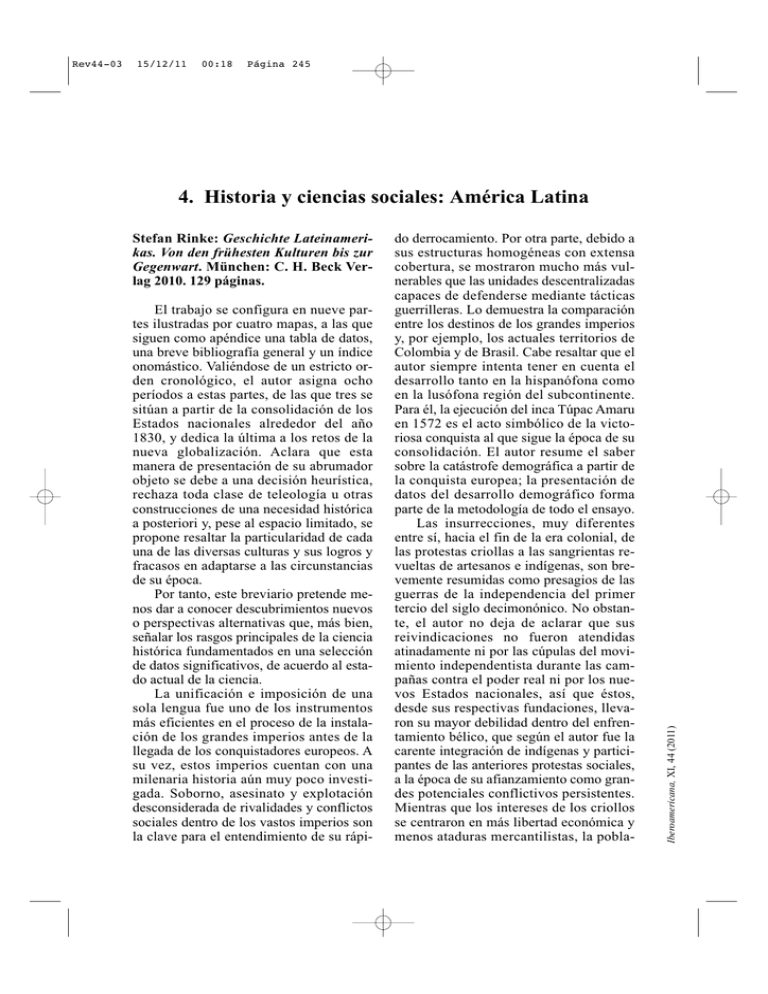 4 Historia y ciencias sociales América Latina