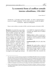 La economía frente al conflicto armado interno colombiano, 1990