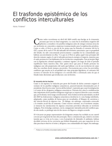 El trasfondo epistémico de los conflictos interculturales