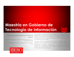 Maestría en Gobierno de TI - Universidad Iberoamericana