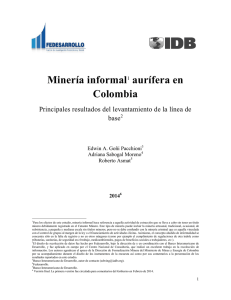 Mineria informal aurifera en Colombia