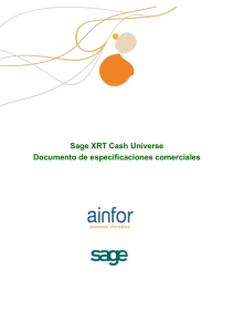Sage XRT Cash Universe Documento de especificaciones
