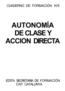 AUTONOMÍA DE CLASE Y ACCION DIRECTA