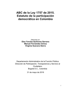 ABC de la Ley 1757 de 2015. Estatuto de la