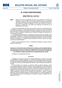 Resolución de 29 de septiembre de 2016, de la Secretaría