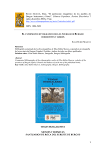 patrimonio etnográfico de los pueblos de Burgos: horizontes y libros