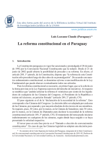 La reforma constitucional en el Paraguay